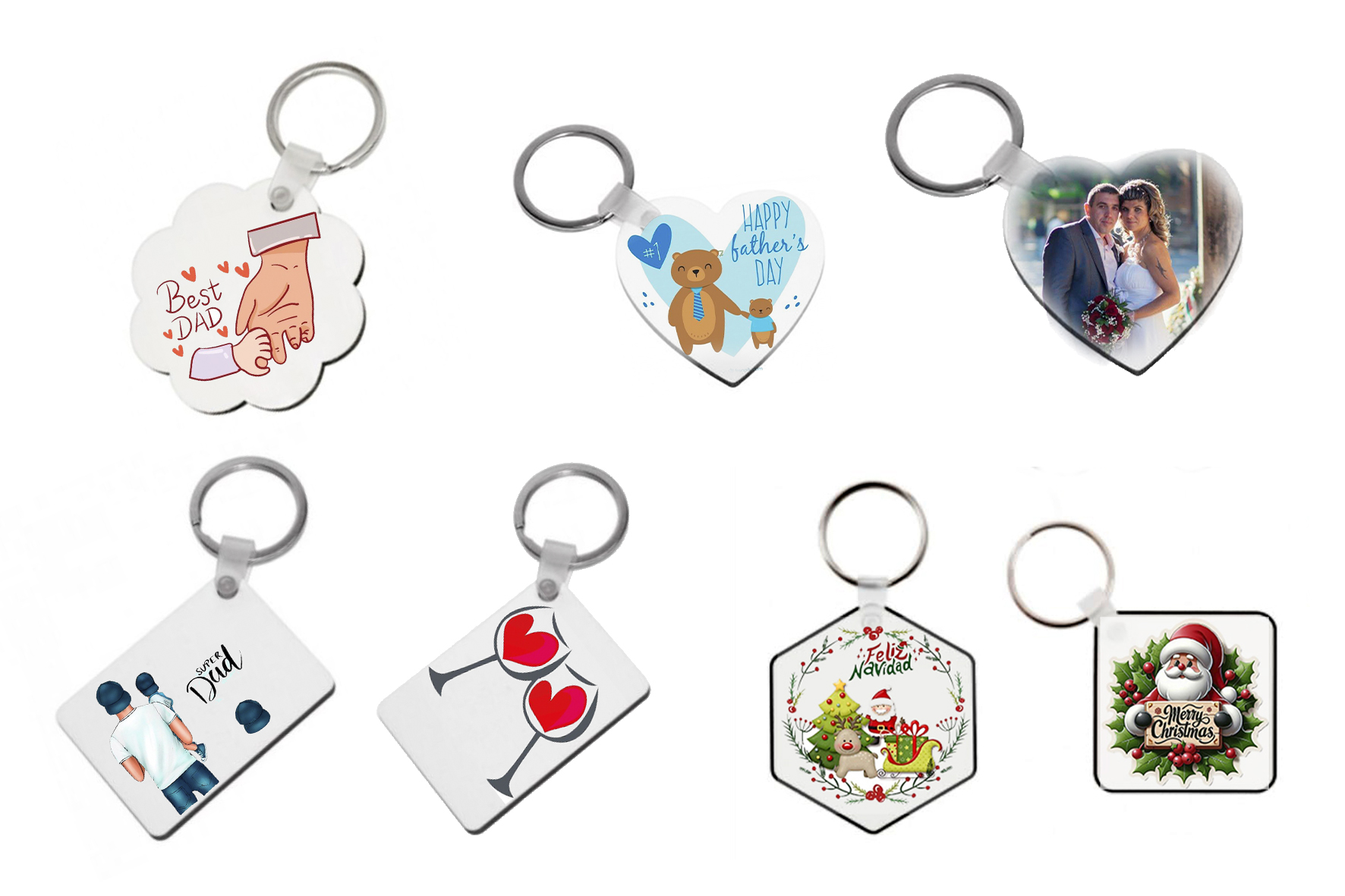 sublimated wooden keychains