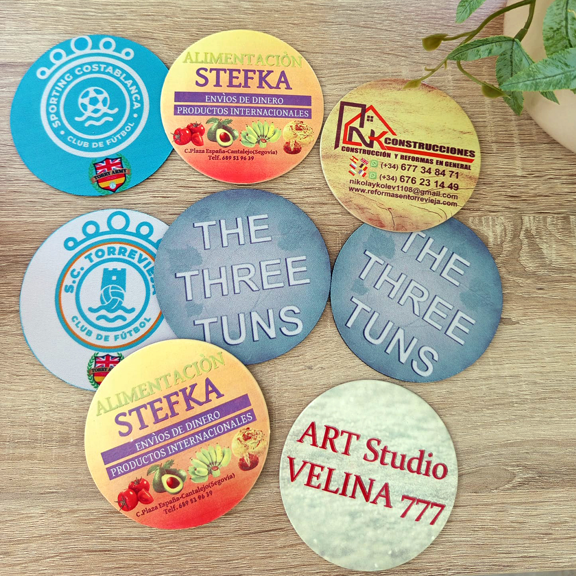 Posavasos antideslizantes para tazas con logo,texto o foto (2)