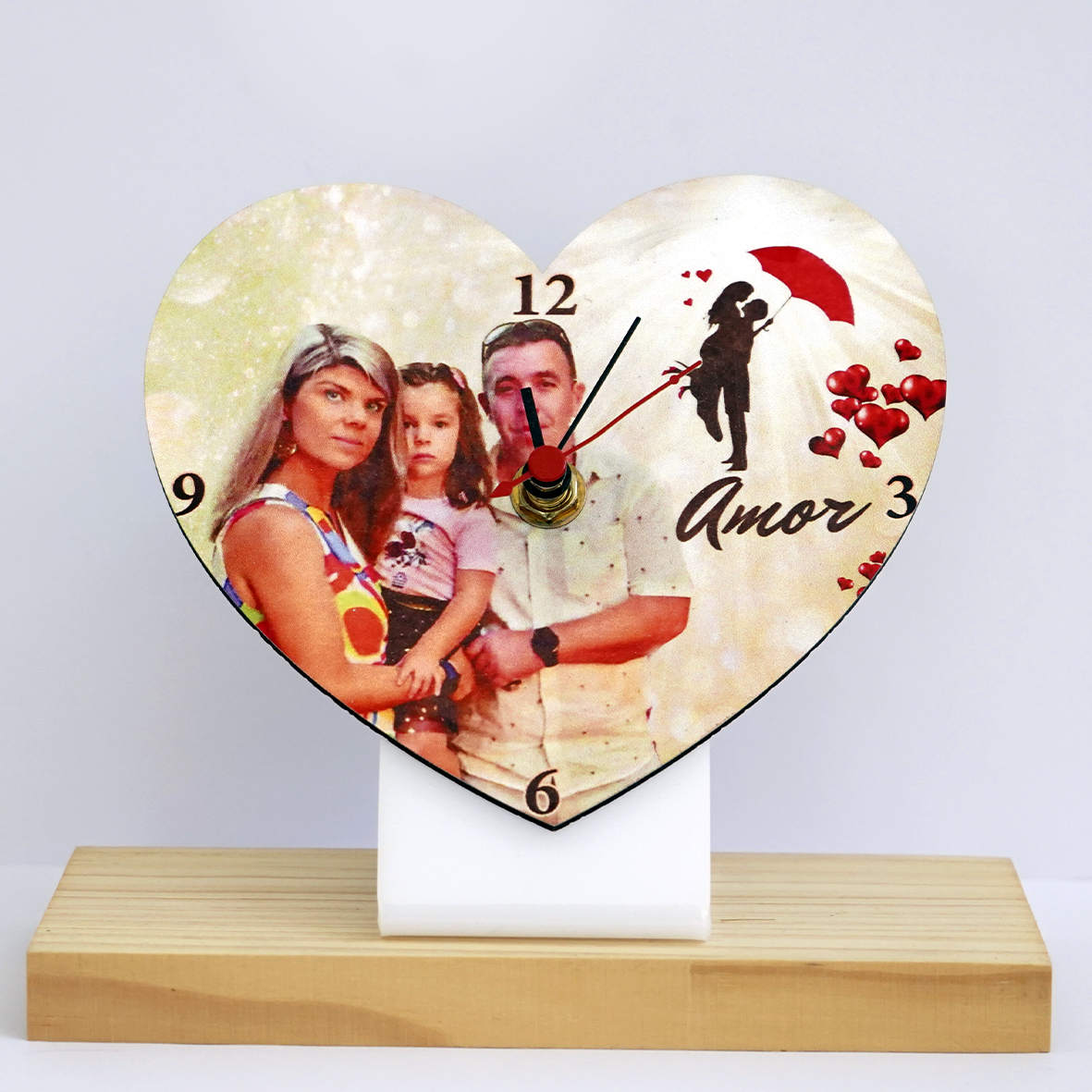 Reloj de escritorio de madera personalizado(o de pared) (2)